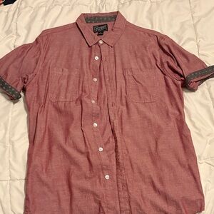 Retrofit Red Casual Button Down light weight short sleeve
